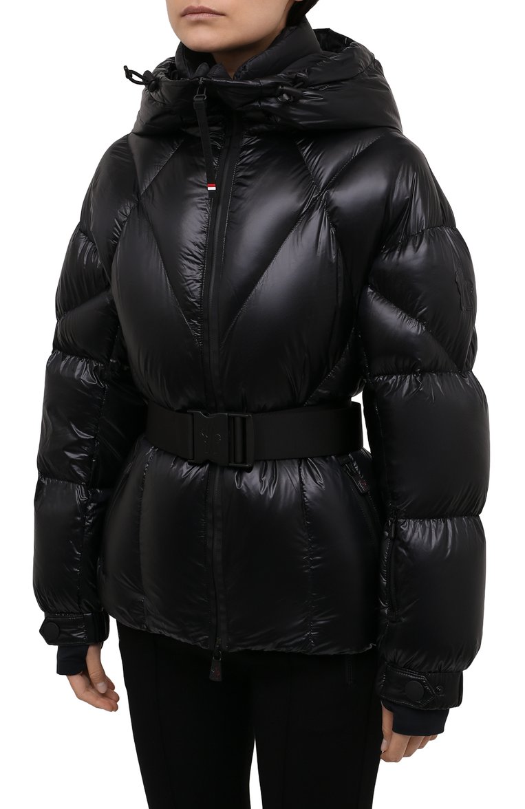 Женский пуховик lanx MONCLER GRENOBLE черного цвета, арт. G2-098-1A535-00-539YL | Фото 3 (Рукава: Длинные; Материал подклада: Синтетический материал; Материал утеплителя: Пух и перо; Материал внешний: Синтетический материал; Длина (верхняя одежда): Короткие; Стили: Спорт-шик; Кросс-КТ: Пуховик; Материал сплава: Проставлено; Драгоценные камни: Проставлено)