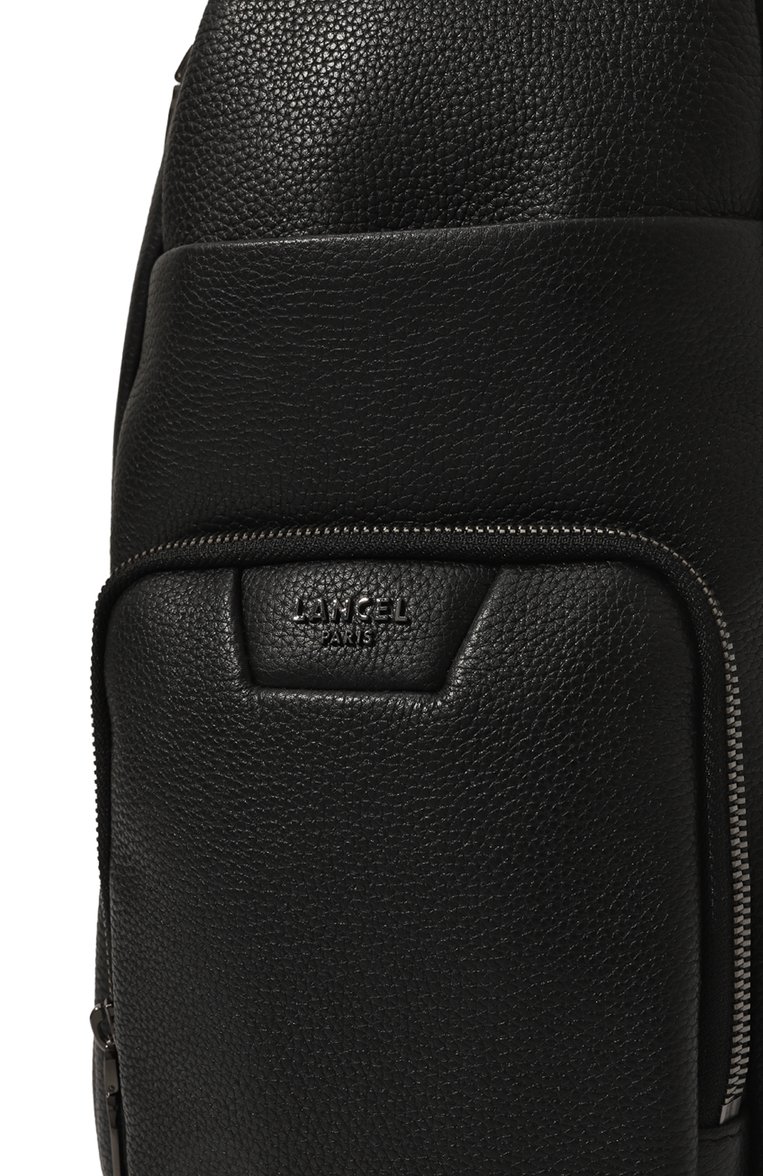Мужской рюкзак come LANCEL черного цвета, арт. A12870 | Фото 3 (Размер: large; Материал: Натуральная кожа; Стили: Классический; Ремень/цепочка: На плечо)