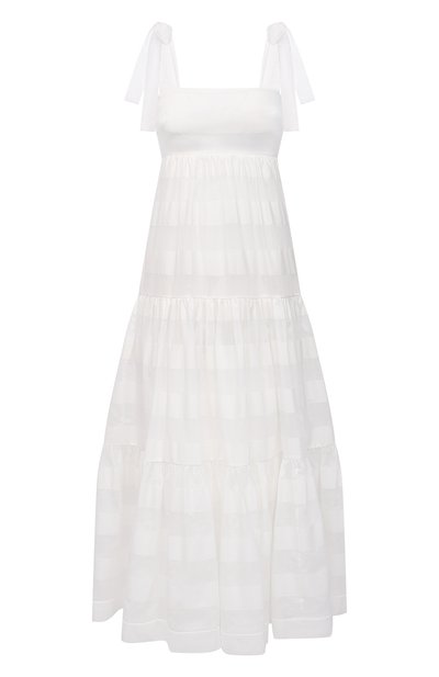 Женское платье из хлопка и шелка ZIMMERMANN, арт. 2820DR0S/IV0