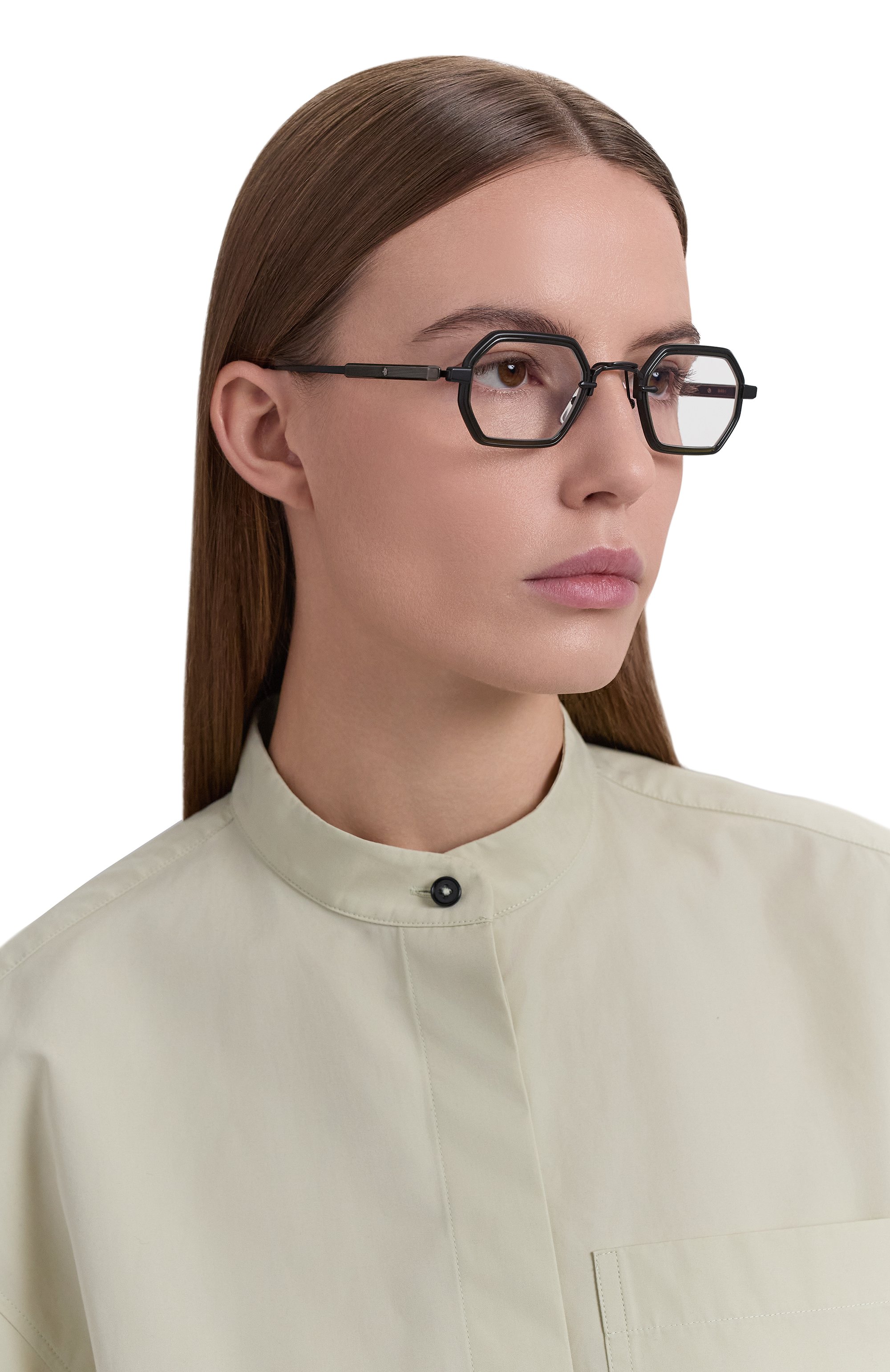 Оправа SATO EYEWEAR черного цвета по цене 129000 руб., арт. HADAR-T/B/AS-1 0PT, фото 3 Оправа SATO EYEWEAR, арт. HADAR-T/B/AS-1 0PT, фото 3