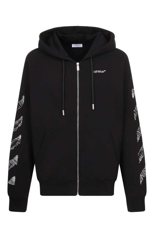Хлопковая толстовка Off-White 0MBE015F25FLE003 Чёрный 0MBE015F25FLE003