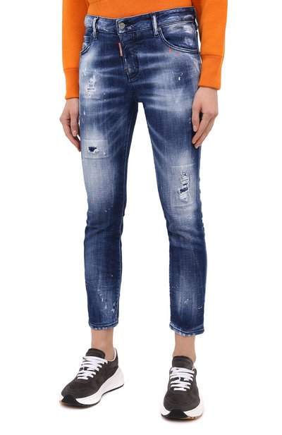Джинсы DSQUARED2 синего цвета по цене 62150 руб., арт. S75LB0359/S30342, фото 4 Джинсы DSQUARED2, арт. S75LB0359/S30342, фото 4