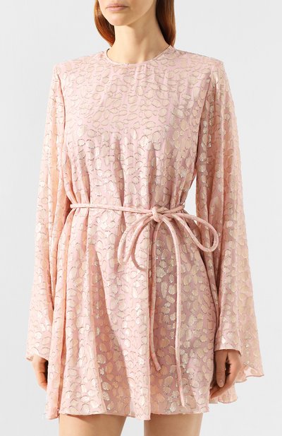 Платье с поясом STELLA MCCARTNEY розового цвета по цене 195000 руб., арт. 600511/S0A20, фото 3 Платье с поясом STELLA MCCARTNEY, арт. 600511/S0A20, фото 3