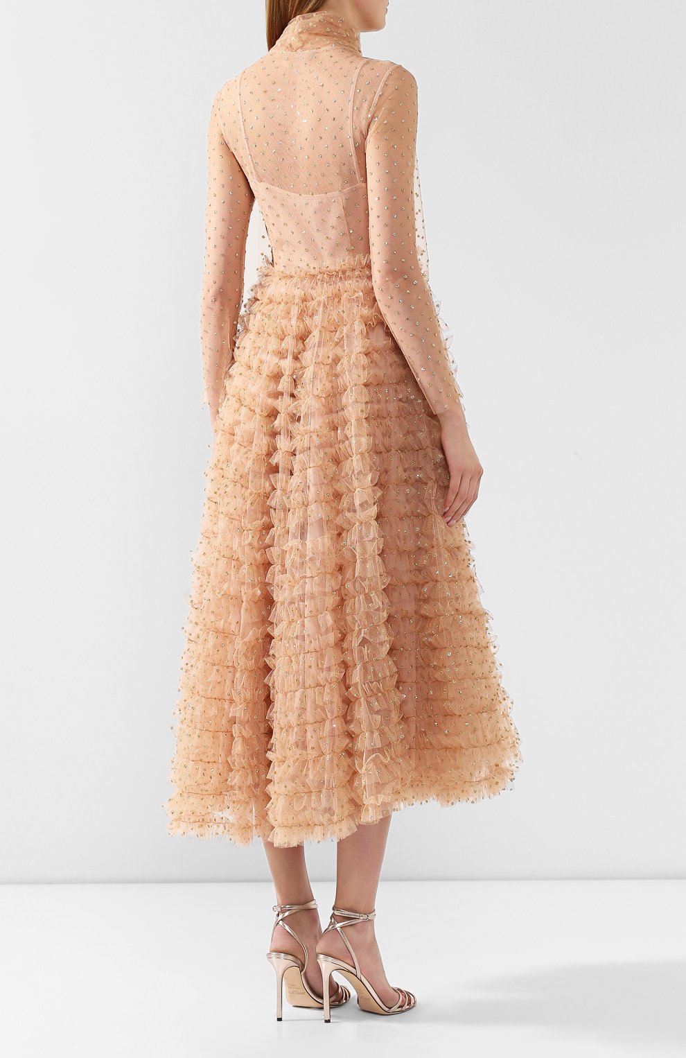 Платье-миди REDVALENTINO розового цвета по цене 274000 руб., арт. TR3VAP00/4RL, фото 4 Платье-миди REDVALENTINO, арт. TR3VAP00/4RL, фото 4