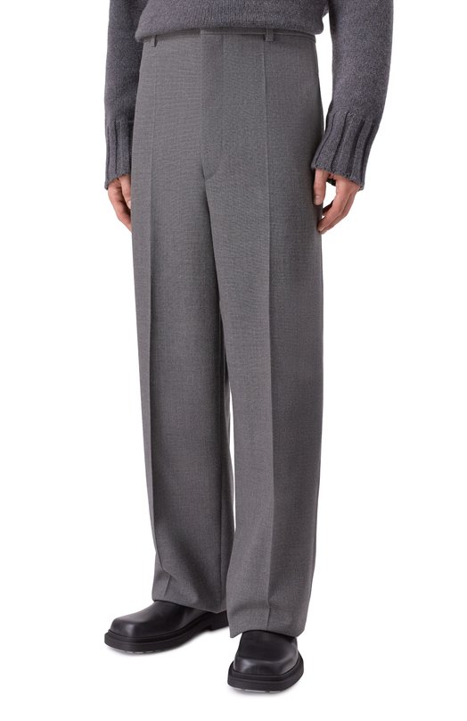 Шерстяные брюки Jil Sander J21KA0280/J41557 Серый  J21KA0280/J41557 Фото 3