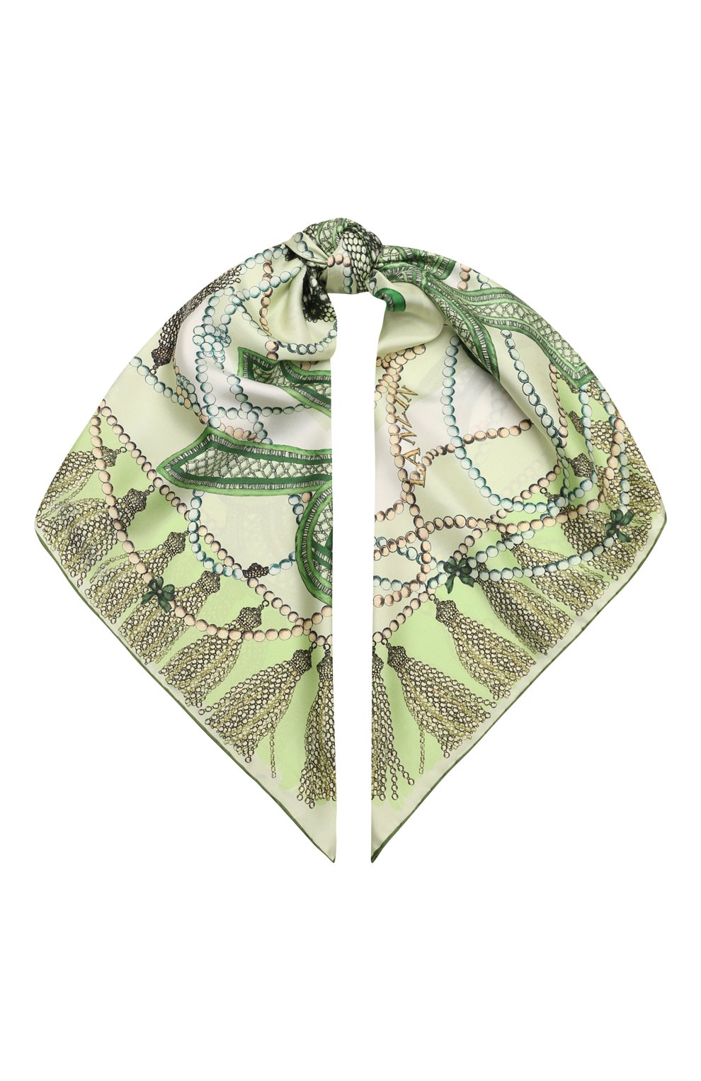 Шелковый платок LANVIN светло-зеленого цвета по цене 35850 руб., арт. 6L9090/SQ072, фото 1 Шелковый платок LANVIN, арт. 6L9090/SQ072, фото 1