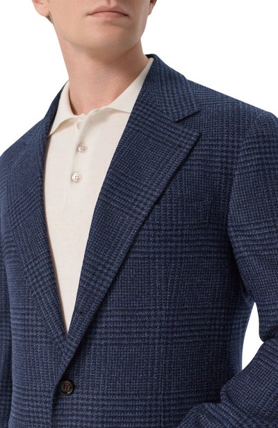 Шерстяной пиджак BRUNELLO CUCINELLI темно-синего цвета по цене 574000 руб., арт. MV4437BTD, фото 5 Шерстяной пиджак BRUNELLO CUCINELLI, арт. MV4437BTD, фото 5