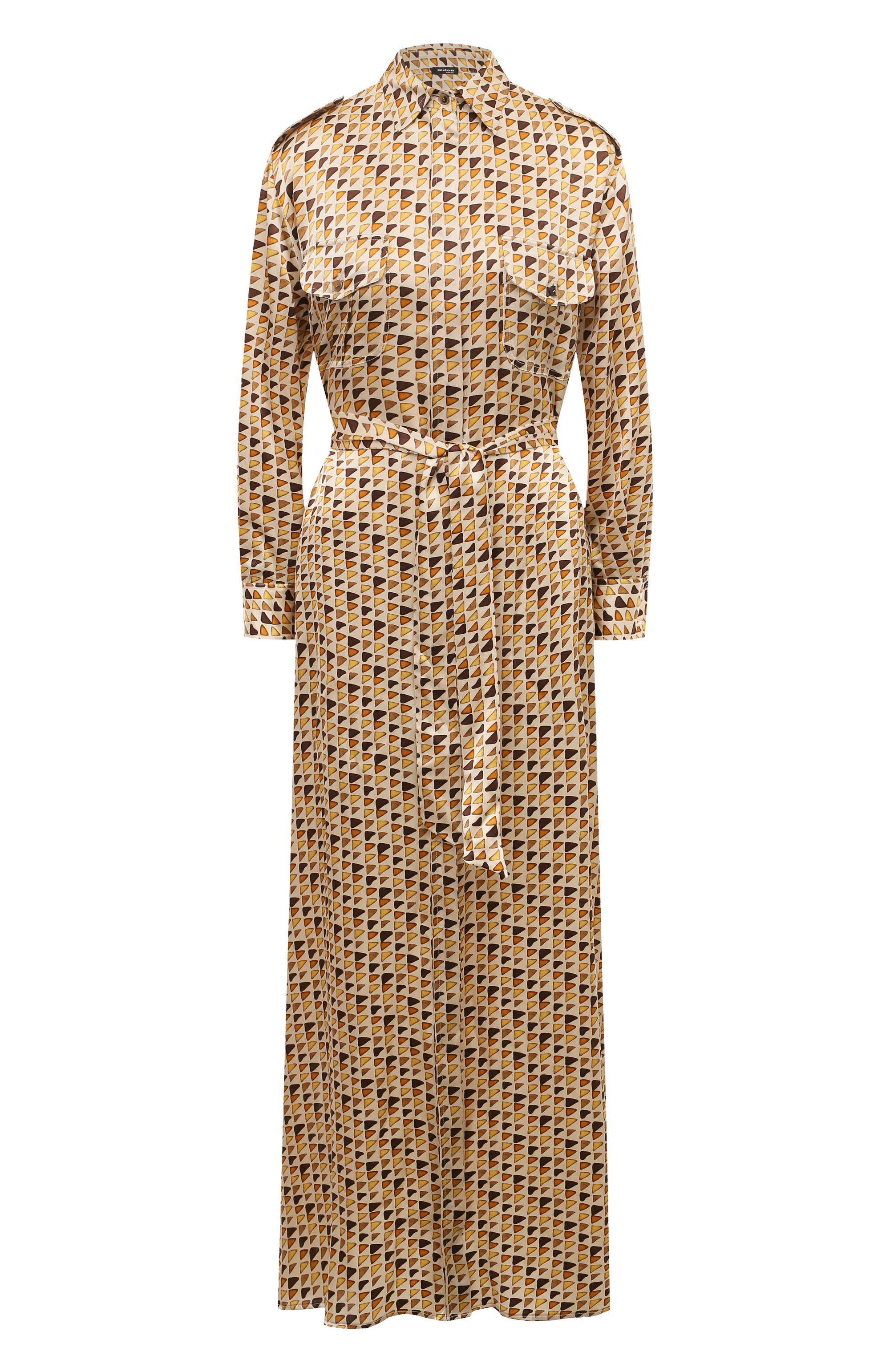 Атласное платье KITON, арт. D47H321K0978C_SET, фото 1