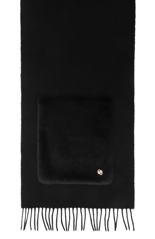 Шерстяной шарф BOSS 50552112 Чёрный  50552112 Фото 4