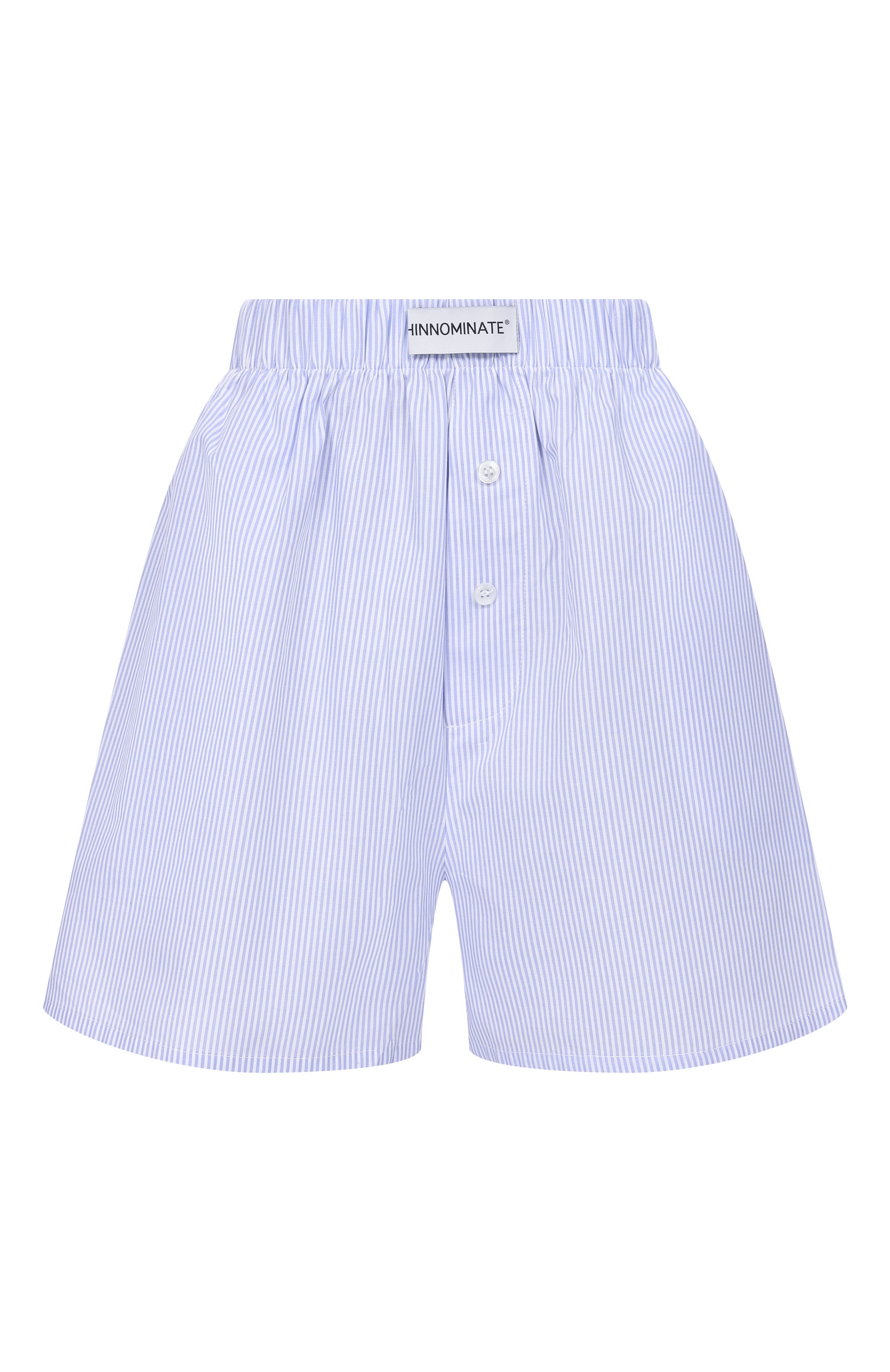 Хлопковые шорты HINNOMINATE голубого цвета по цене 7995 руб., арт. HMABW02608, фото 1 Хлопковые шорты HINNOMINATE, арт. HMABW02608, фото 1