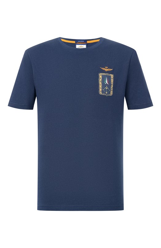 Хлопковая футболка Aeronautica Militare TS2534UJ00641 Синий TS2534UJ00641