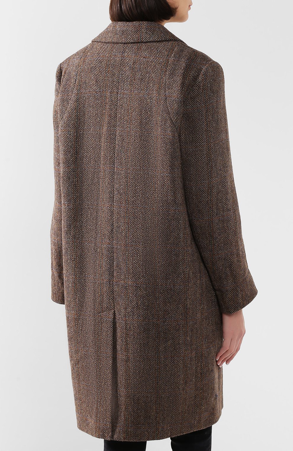 Шерстяное пальто ZADIG AND VOLTAIRE коричневого цвета по цене 53600 руб., арт. WHCL0606F, фото 4 Шерстяное пальто ZADIG AND VOLTAIRE, арт. WHCL0606F, фото 4