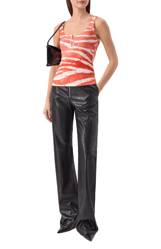 Хлопковая майка Blumarine 2T123A Оранжевый  2T123A Фото 2