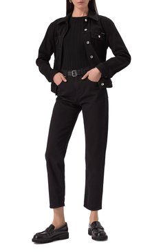 Женские джинсы DOLCE & GABBANA черного цвета, арт. FTCFPD/G8KD1 | Фото 2 (Длина (брюки, джинсы): Стандартные; Материал в�нешний: Хлопок, Деним; Силуэт Ж (брюки и джинсы): Прямые; Стили: Кэжуэл; Кросс-КТ: Деним)