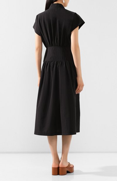 Хлопковое платье LOW CLASSIC черного цвета по цене 33400 руб., арт. L0W20SS_DR05BK, фото 4 Хлопковое платье LOW CLASSIC, арт. L0W20SS_DR05BK, фото 4