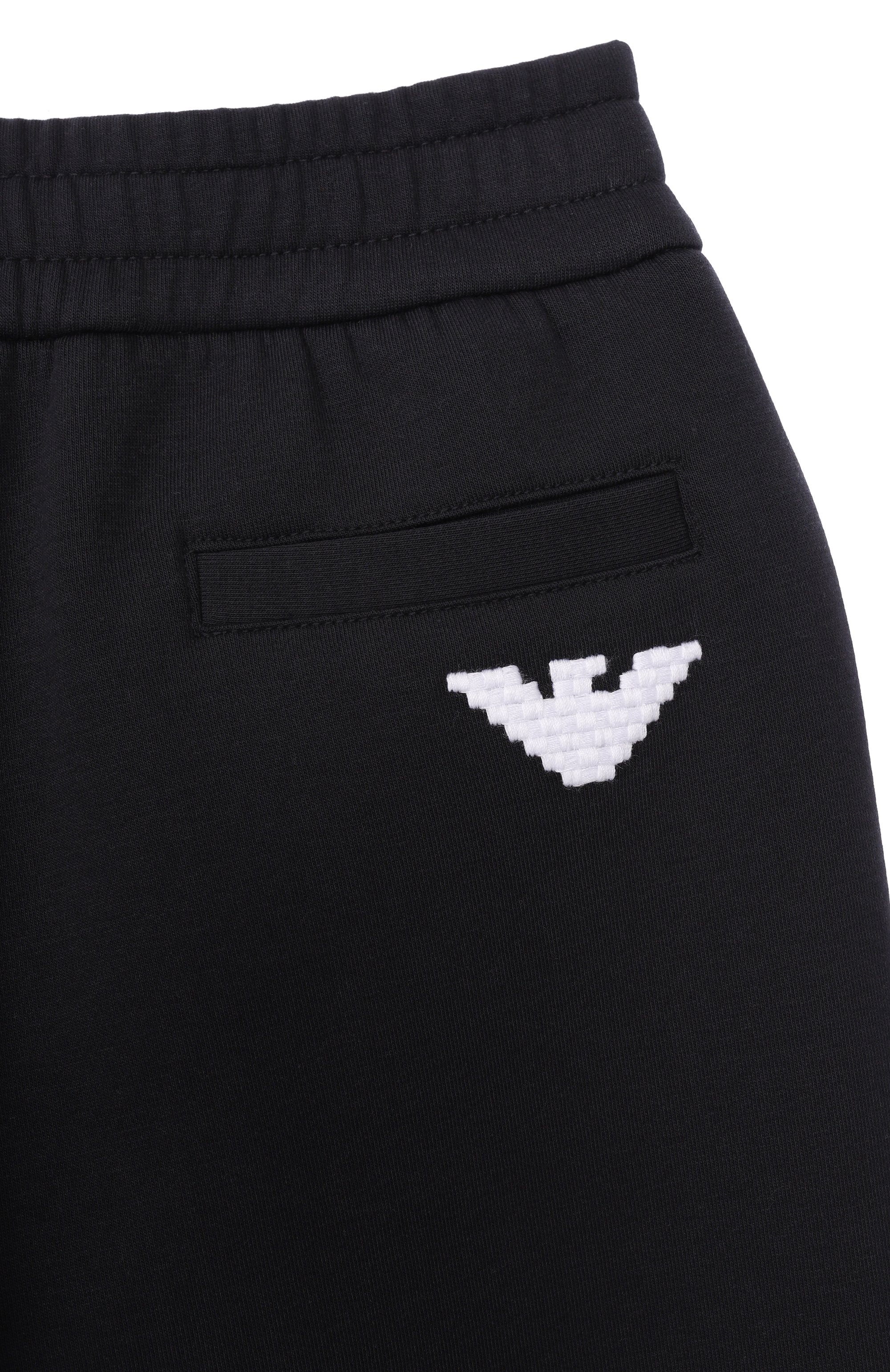 Хлопковые джоггеры EMPORIO ARMANI темно-синего цвета по цене 19950 руб., арт. EB000891/AF10126, фото 3 Хлопковые джоггеры EMPORIO ARMANI, арт. EB000891/AF10126, фото 3