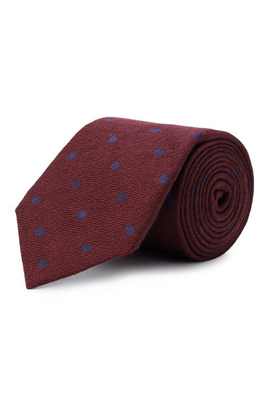 Галстук из шерсти и шелка Zilli CRAV2BM0330VP0I01 Бордовый CRAV2BM0330VP0I01