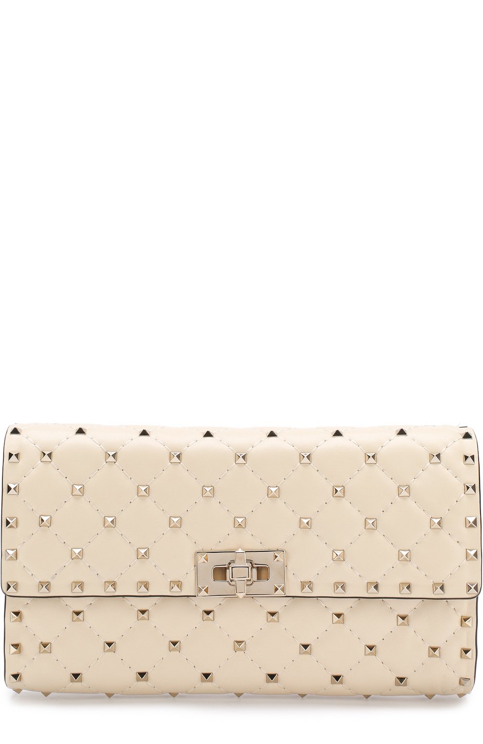 Клатч rockstud spike VALENTINO белого цвета по цене 243000 руб., арт. PW2B0137/NAP, фото 1 Клатч rockstud spike VALENTINO, арт. PW2B0137/NAP, фото 1