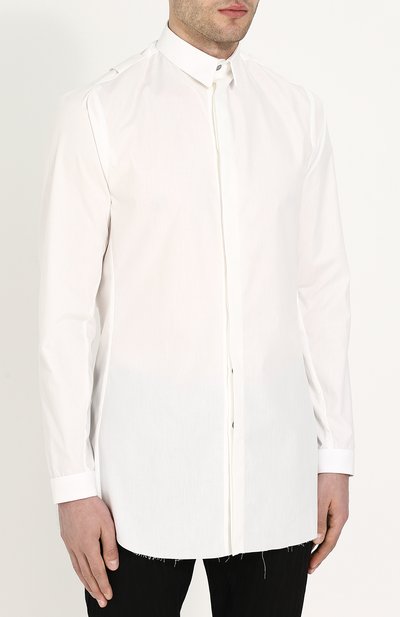 Хлопковая рубашка с необработанным краем MANUEL MARTE, арт. S7202, фото 3