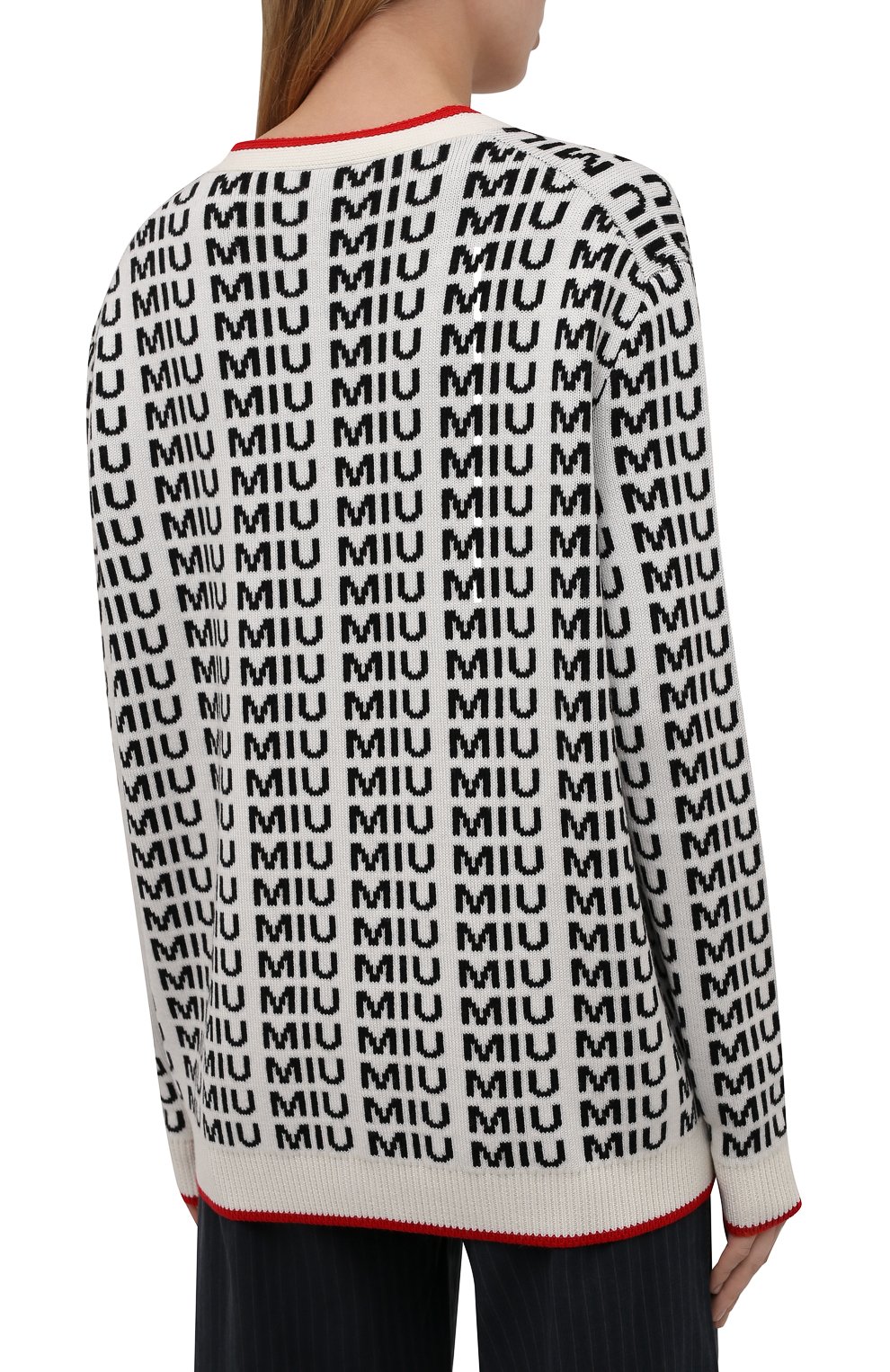 Шерстяной кардиган MIU MIU, арт. MMF198-1V8X-F0304, фото 4