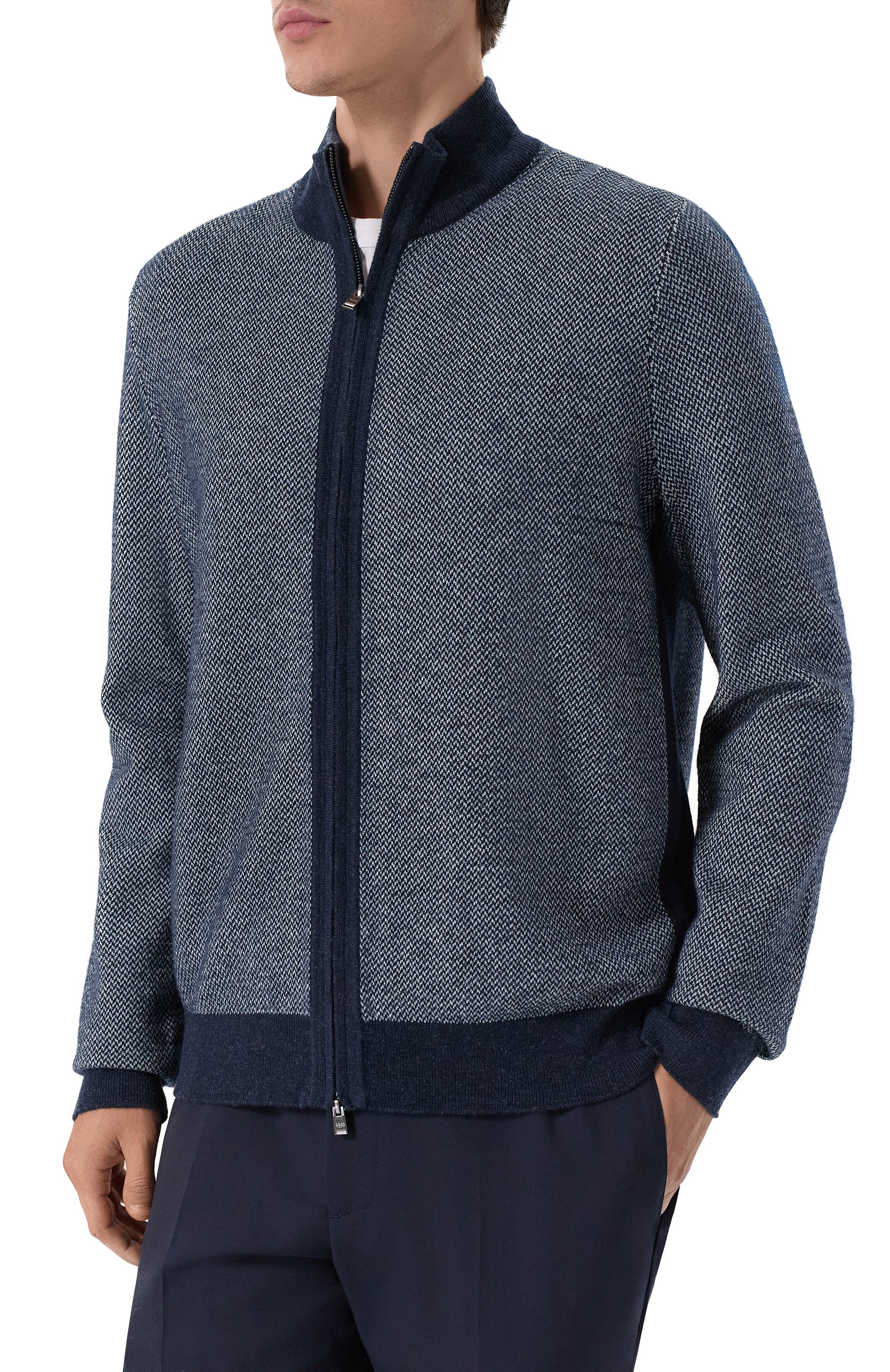 Кардиган из шерсти и хлопка BOSS, арт. 50549950, фото 3