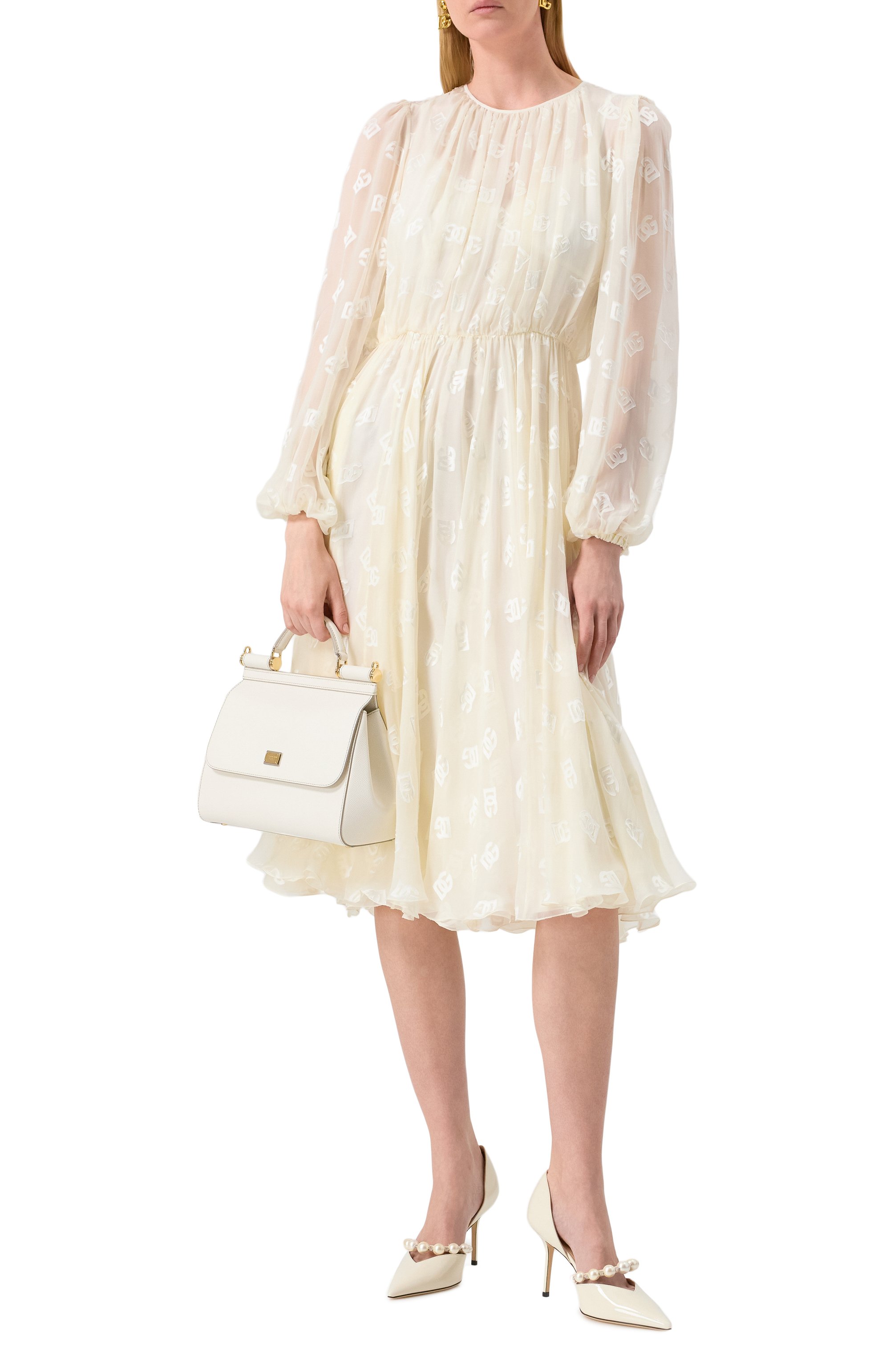 Платье из вискозы и шелка DOLCE & GABBANA, арт. F6ARPT/FJTBR, фото 2