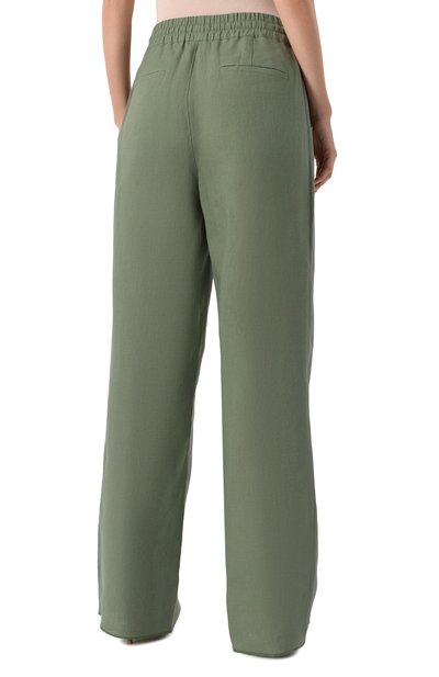 Льняные брюки MVST зеленого цвета по цене 115500 руб., арт. TXBPAN-Y557, фото 4 Льняные брюки MVST, арт. TXBPAN-Y557, фото 4