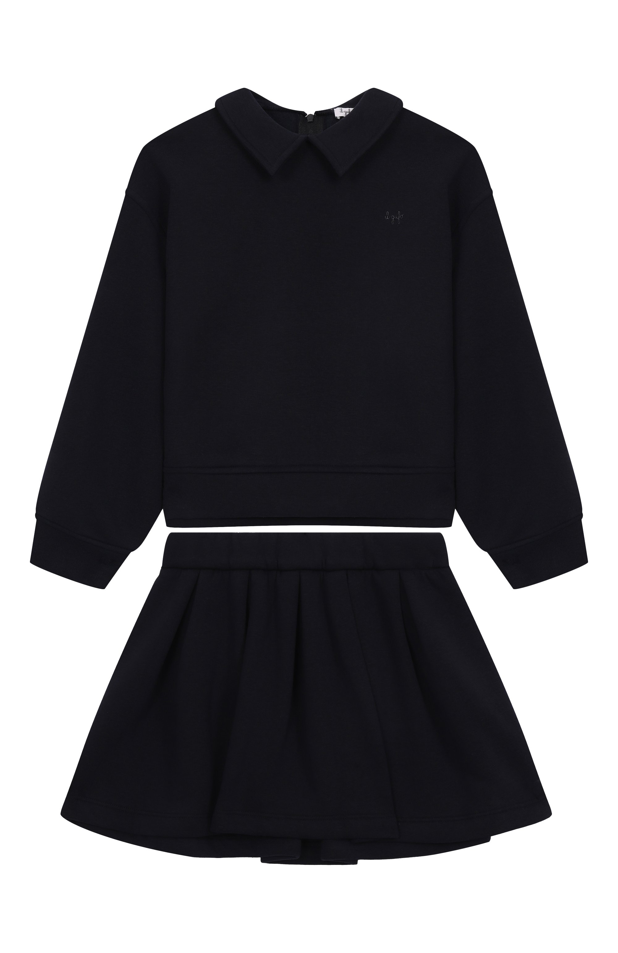 Хлопковый костюм IL GUFO темно-синего цвета по цене 23150 руб., арт. A25GDG0001M0154/10-14, фото 1 Хлопковый костюм IL GUFO, арт. A25GDG0001M0154/10-14, фото 1