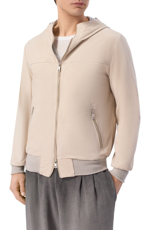Кожаный бомбер Giorgio Brato GU26S14096NAPSTM Бежевый  GU26S14096NAPSTM Фото 3