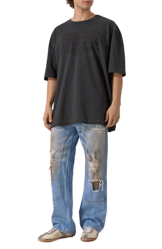 Хлопковая футболка Maison Margiela S50GC0705/S24567 Чёрный  S50GC0705/S24567 Фото 2