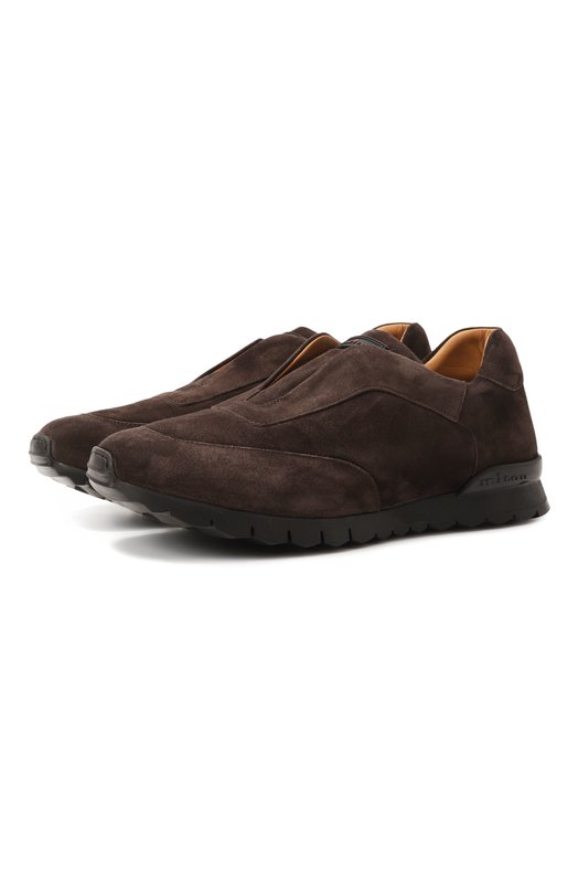 Замшевые кроссовки Kiton USSA107N0010804 Коричневый USSA107N0010804