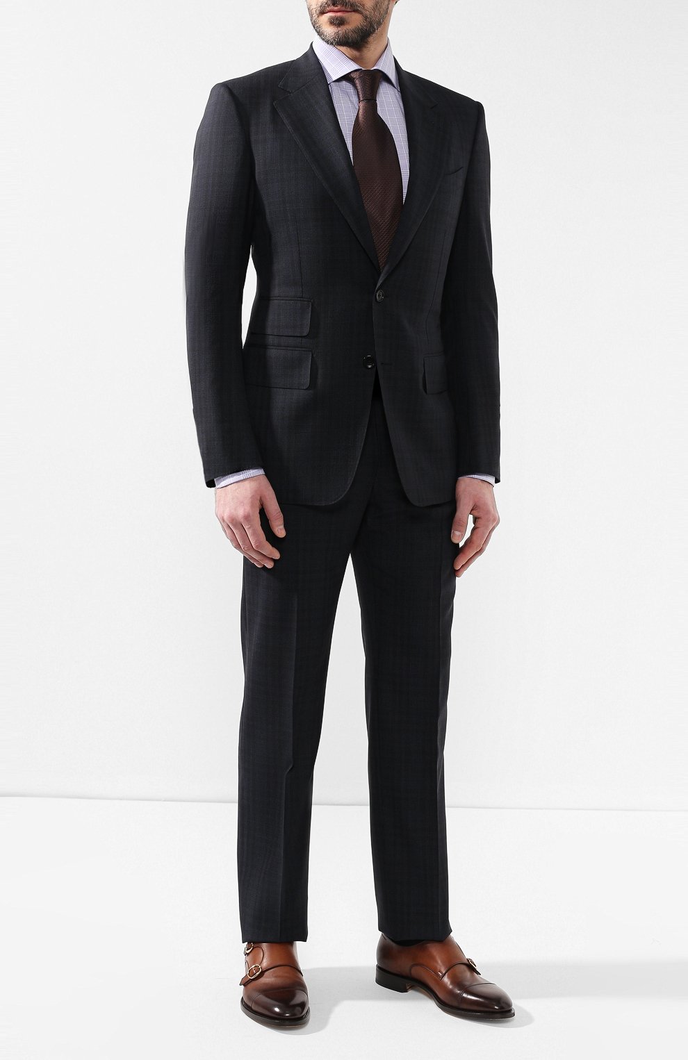 Хлопковая рубашка TOM FORD сиреневого цвета по цене 68250 руб., арт. 5FT150/94C1AX, фото 2 Хлопковая рубашка TOM FORD, арт. 5FT150/94C1AX, фото 2