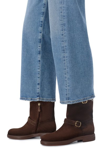 Женские замшевые полусапоги SANTONI, арт. WTYG72447CI0NHSY