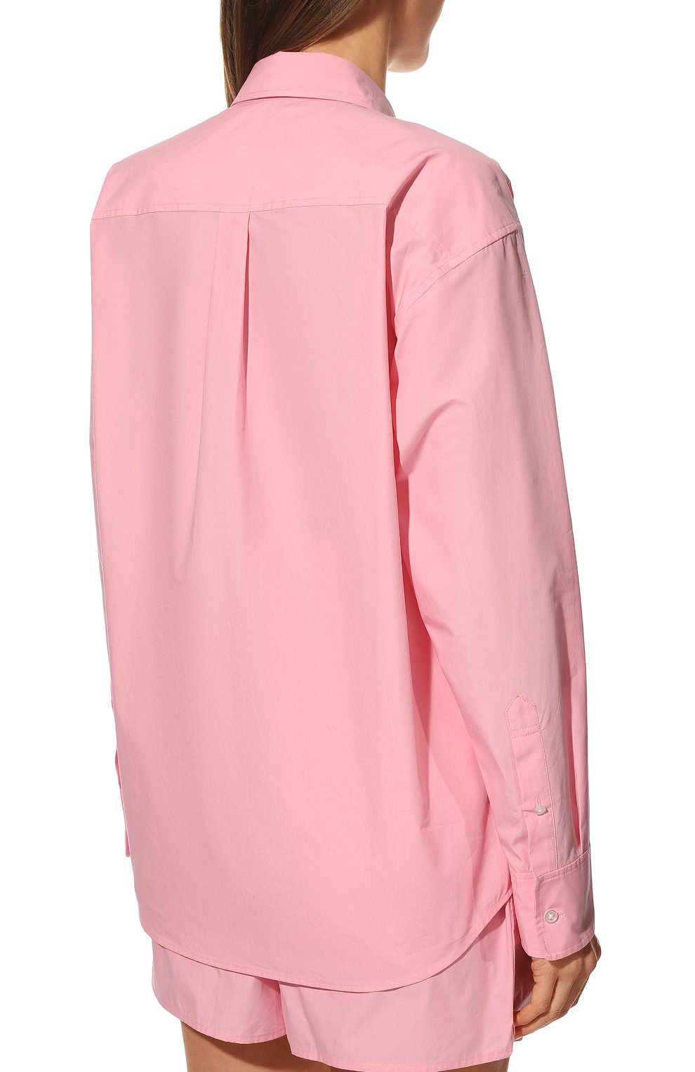 Хлопковая рубашка ALEXANDERWANG.T розового цвета по цене 41800 руб., арт. 4WC2221318, фото 4 Хлопковая рубашка ALEXANDERWANG.T, арт. 4WC2221318, фото 4