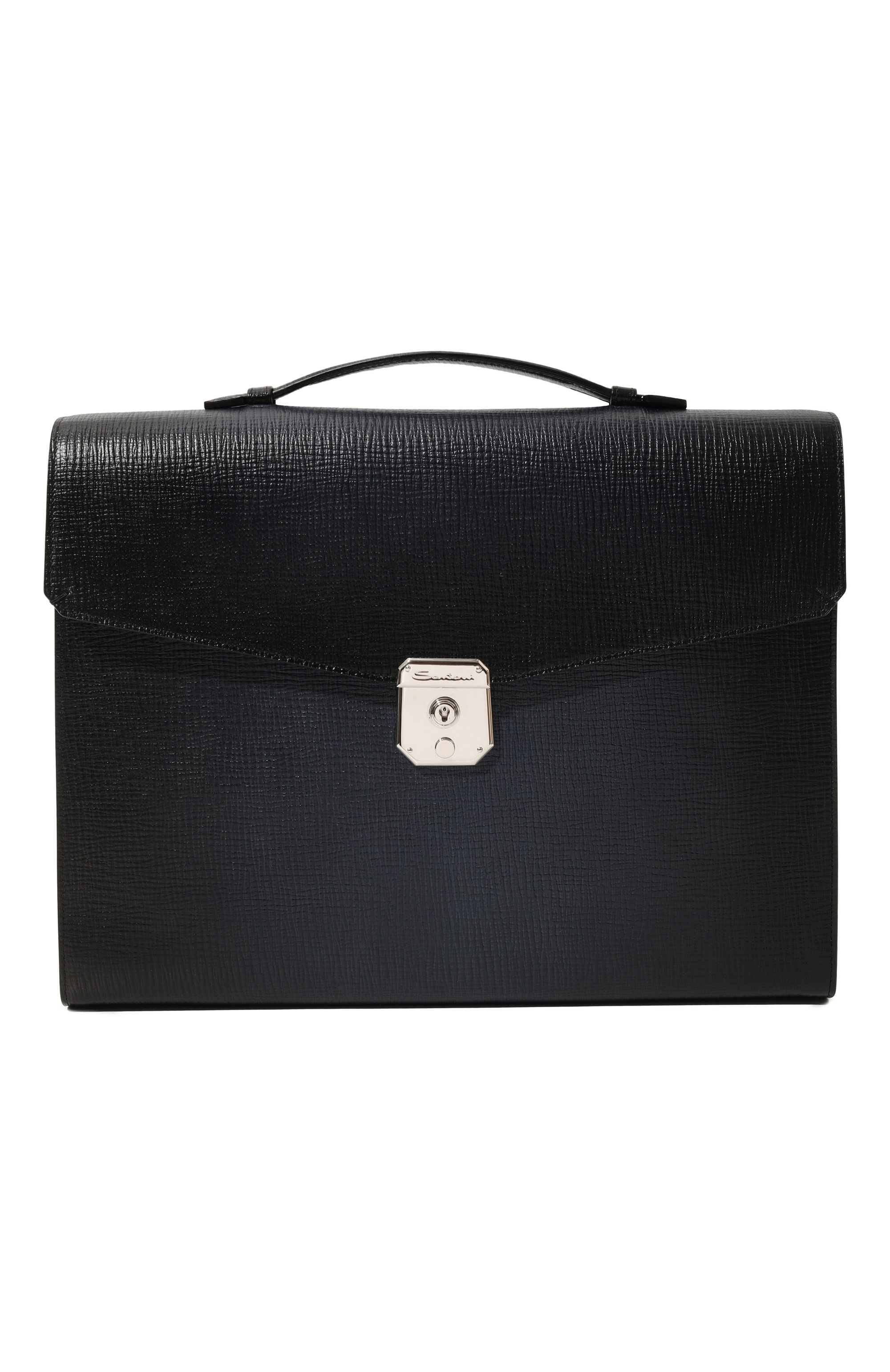 Портфель SANTONI темно-синего цвета по цене 207000 руб., арт. UFBBA1992F0-ATU6, фото 1 Портфель SANTONI, арт. UFBBA1992F0-ATU6, фото 1