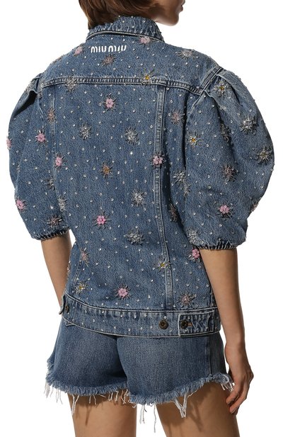 Джинсовая куртка MIU MIU, арт. GWB145-10RJ-F0008, фото 4