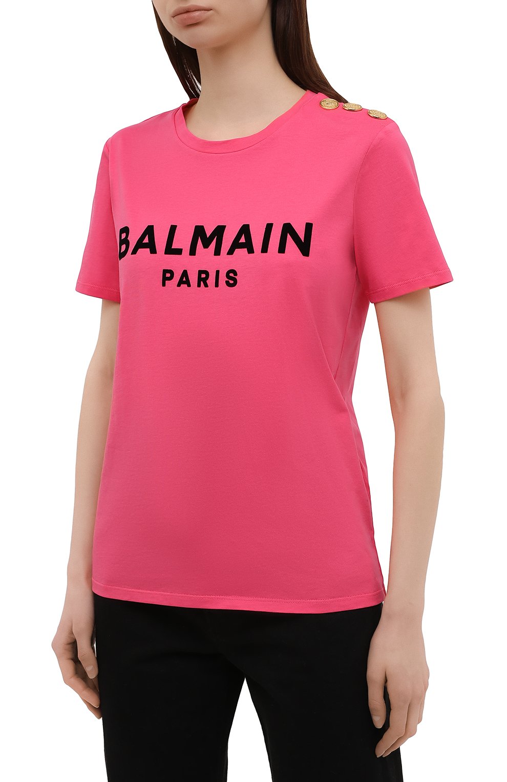 Хлопковая футболка BALMAIN, арт. VF0EF005/B044, фото 3