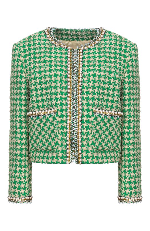 Твидовый жакет Valentino 8B3CE5DA/9WS Зелёный 8B3CE5DA/9WS