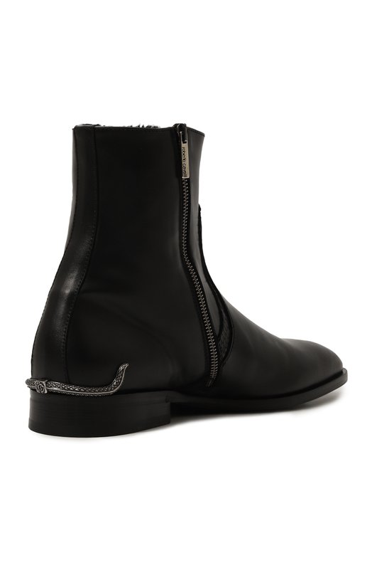 Кожаные сапоги Roberto Cavalli Чёрный, фото 5