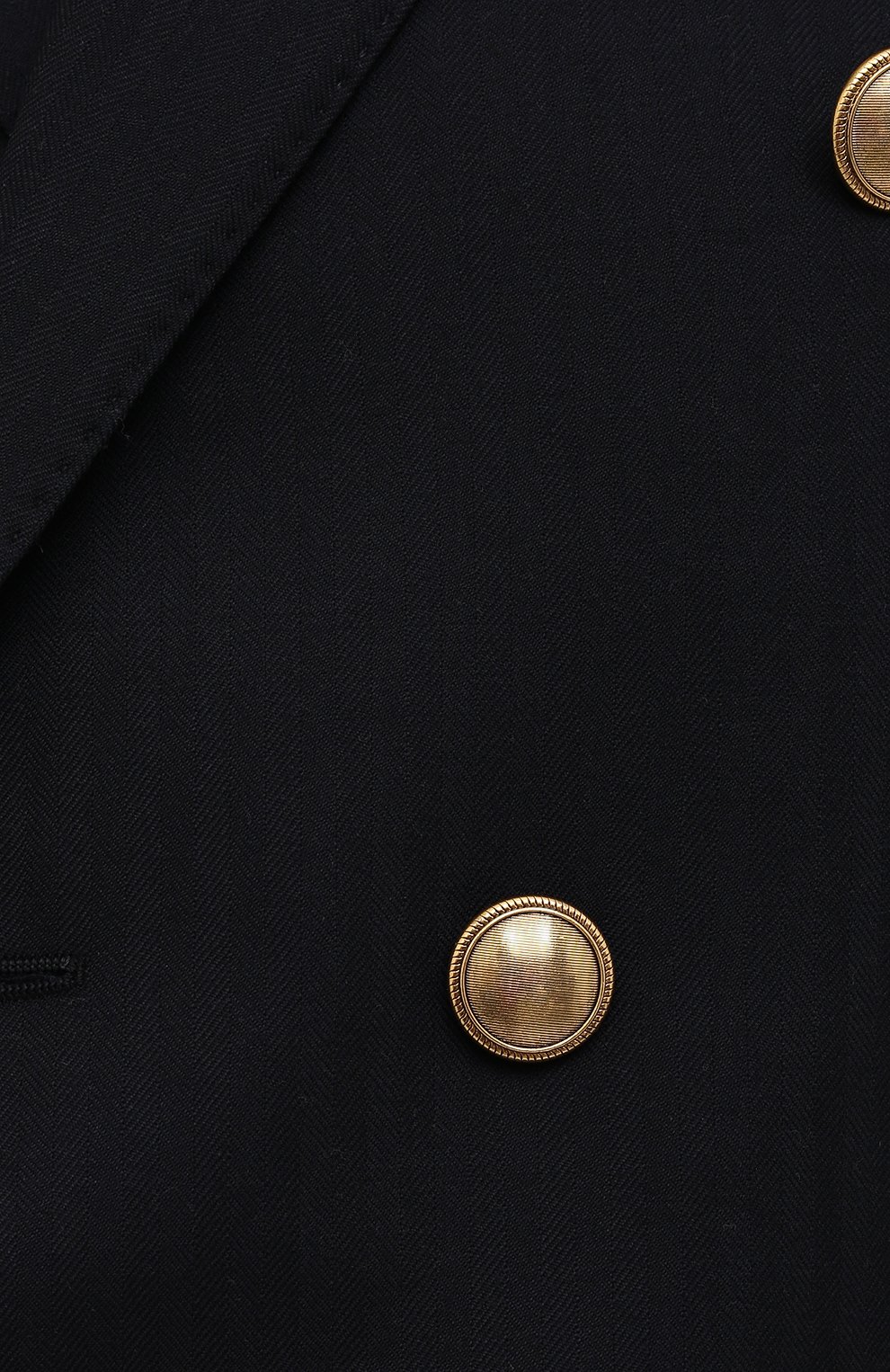 Шерстяной жакет SAINT LAURENT темно-синего цвета по цене 277500 руб., арт. 649084/Y5C05, фото 5 Шерстяной жакет SAINT LAURENT, арт. 649084/Y5C05, фото 5