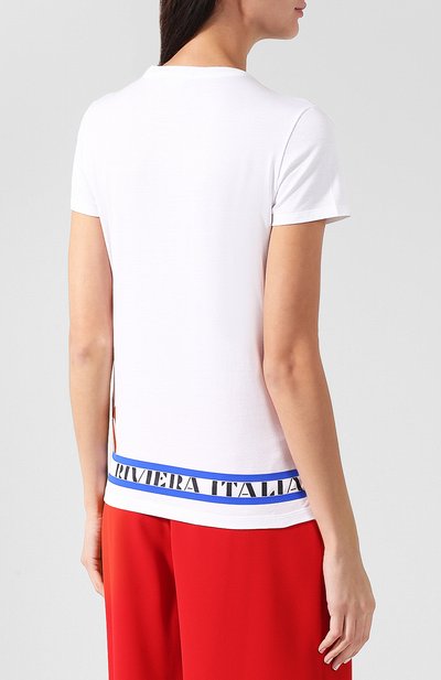 Хлопковая футболка с круглым вырезом и принтом RALPH LAUREN, арт. 290714023, фото 4