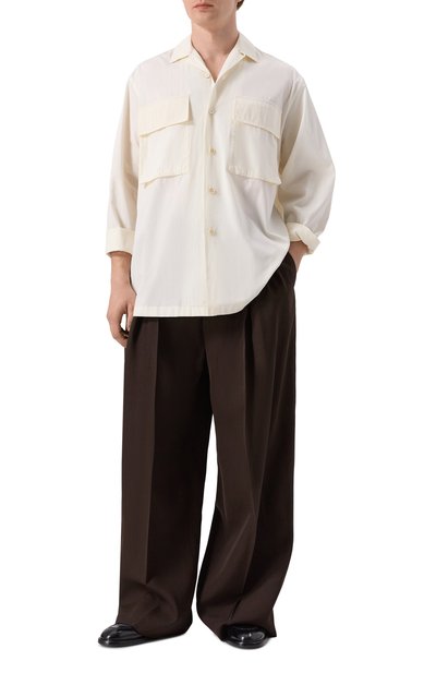 Брюки из вискозы и шелка JIL SANDER коричневого цвета по цене 259000 руб., арт. J21KA0265/J65005, фото 2 Брюки из вискозы и шелка JIL SANDER, арт. J21KA0265/J65005, фото 2