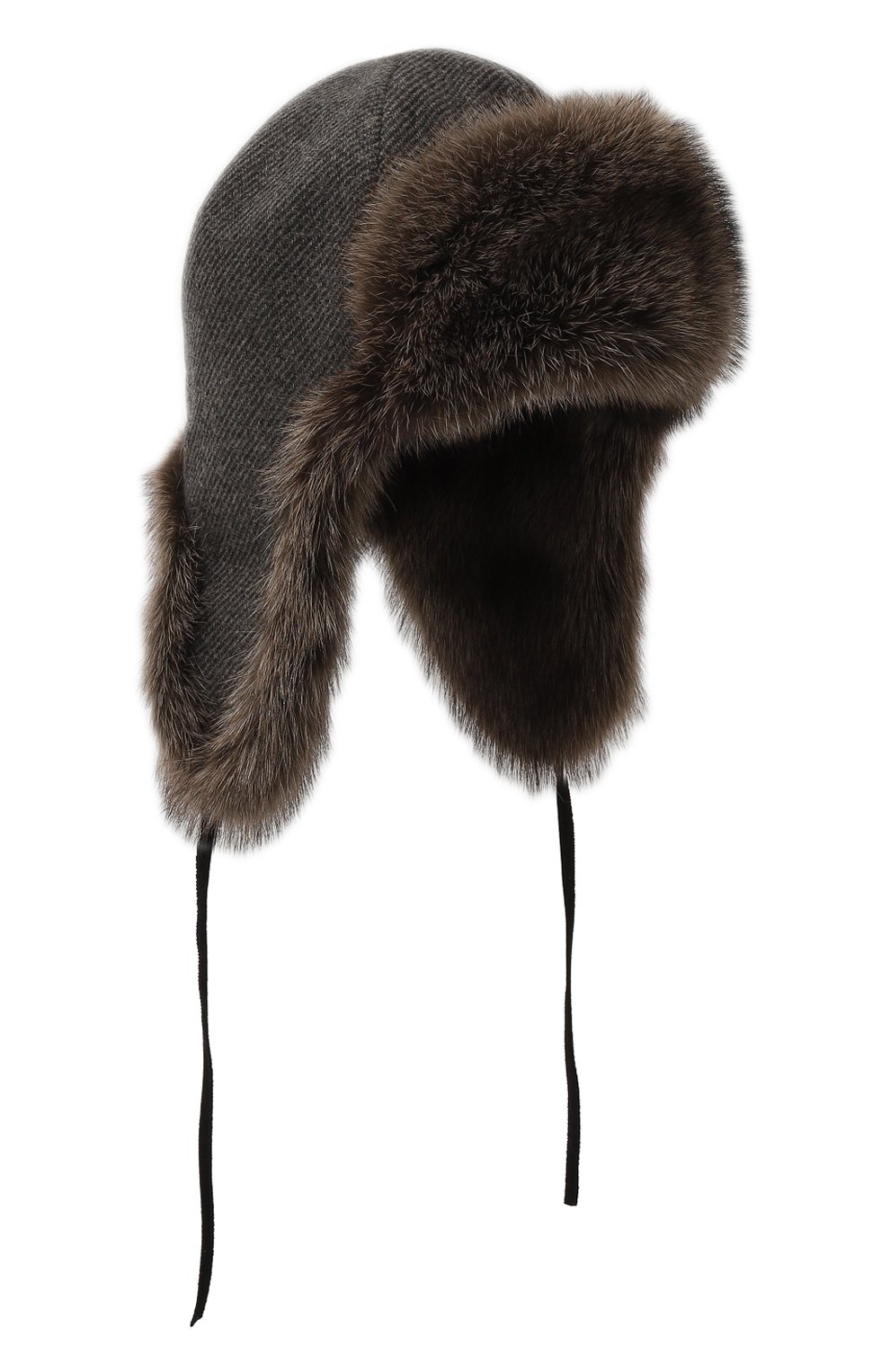 Шапка-ушанка бруклин с отделкой из меха фишера FURLAND, арт. 0130909710003300068, фото 1