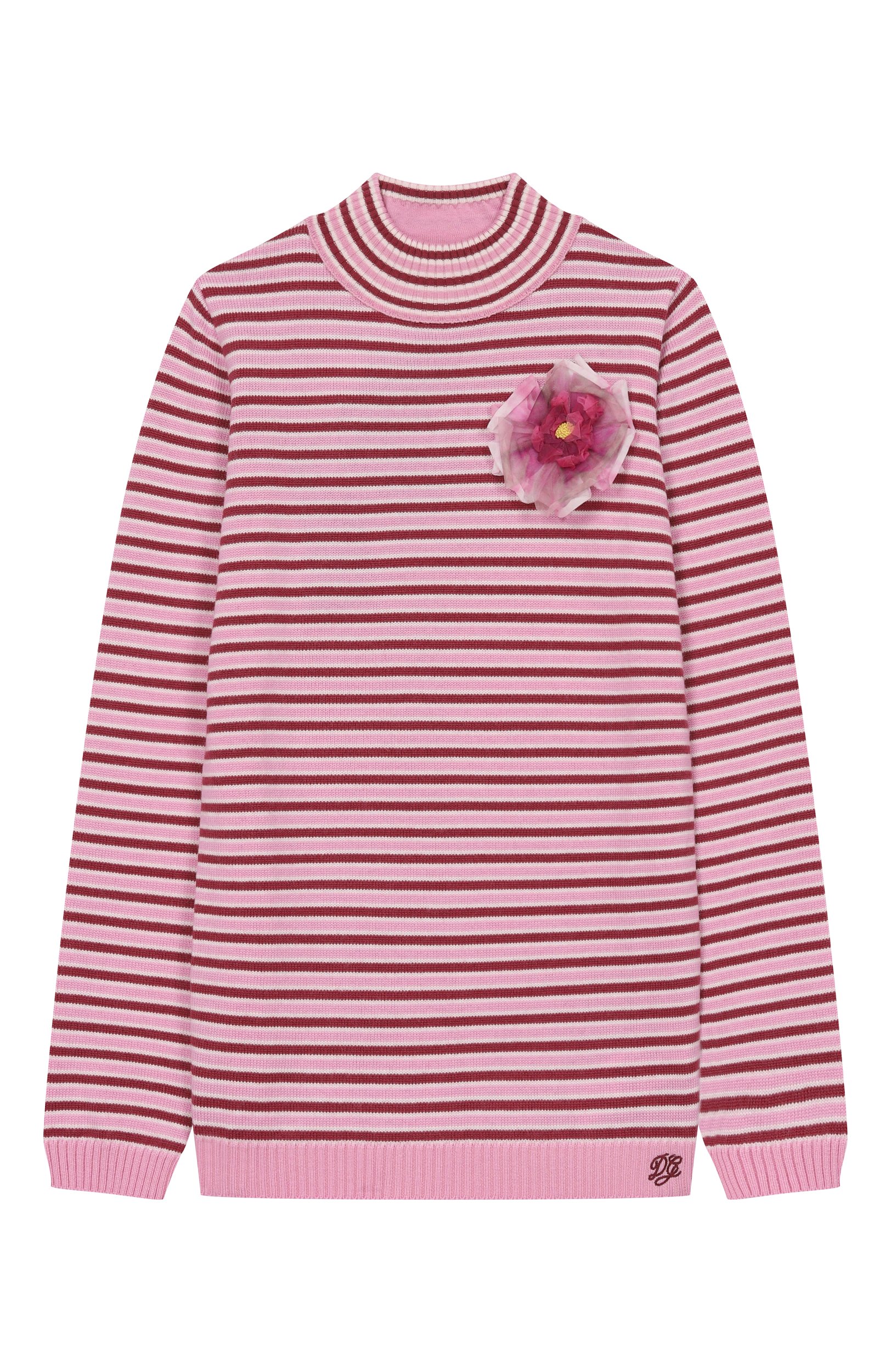 Шерстяная водолазка DOLCE & GABBANA розового цвета по цене 84100 руб., арт. L5KWMA/JDVNB, фото 1 Шерстяная водолазка DOLCE & GABBANA, арт. L5KWMA/JDVNB, фото 1