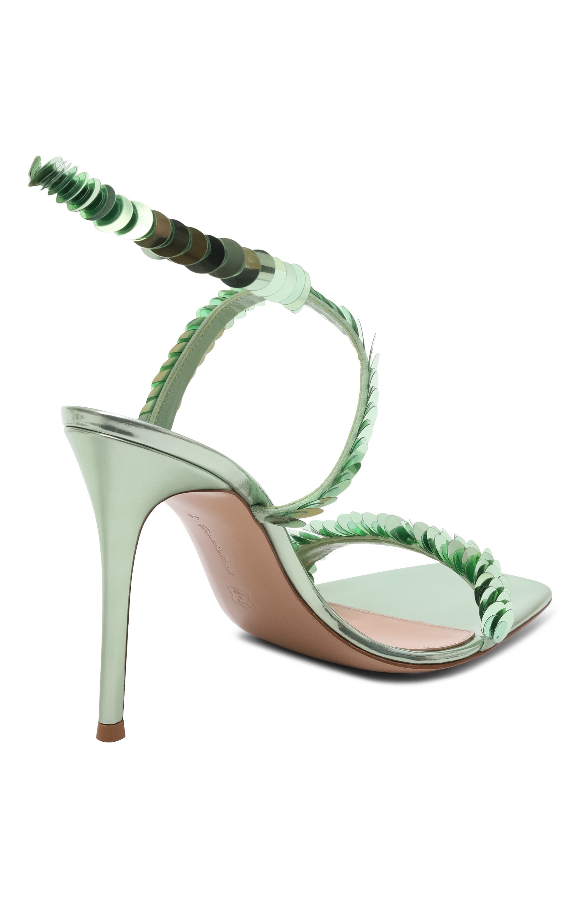 Кожаные босоножки GIANVITO ROSSI, арт. G32761.15RIC.XCTAL0A, фото 5