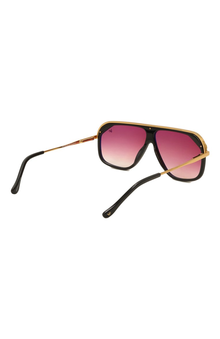 Женские солнцезащитные очки VINTAGE FRAMES розового цвета, арт. EASTW00D BLACK/BURGUNDY | Фото 4 (Нос: Не проставлено; Региональные ограничения белый список (Axapta Mercury): Не проставлено; Тип очков: С/з; Материал: Пластик; Очки форма: Авиаторы; Оптика Гендер: оптика-женское)