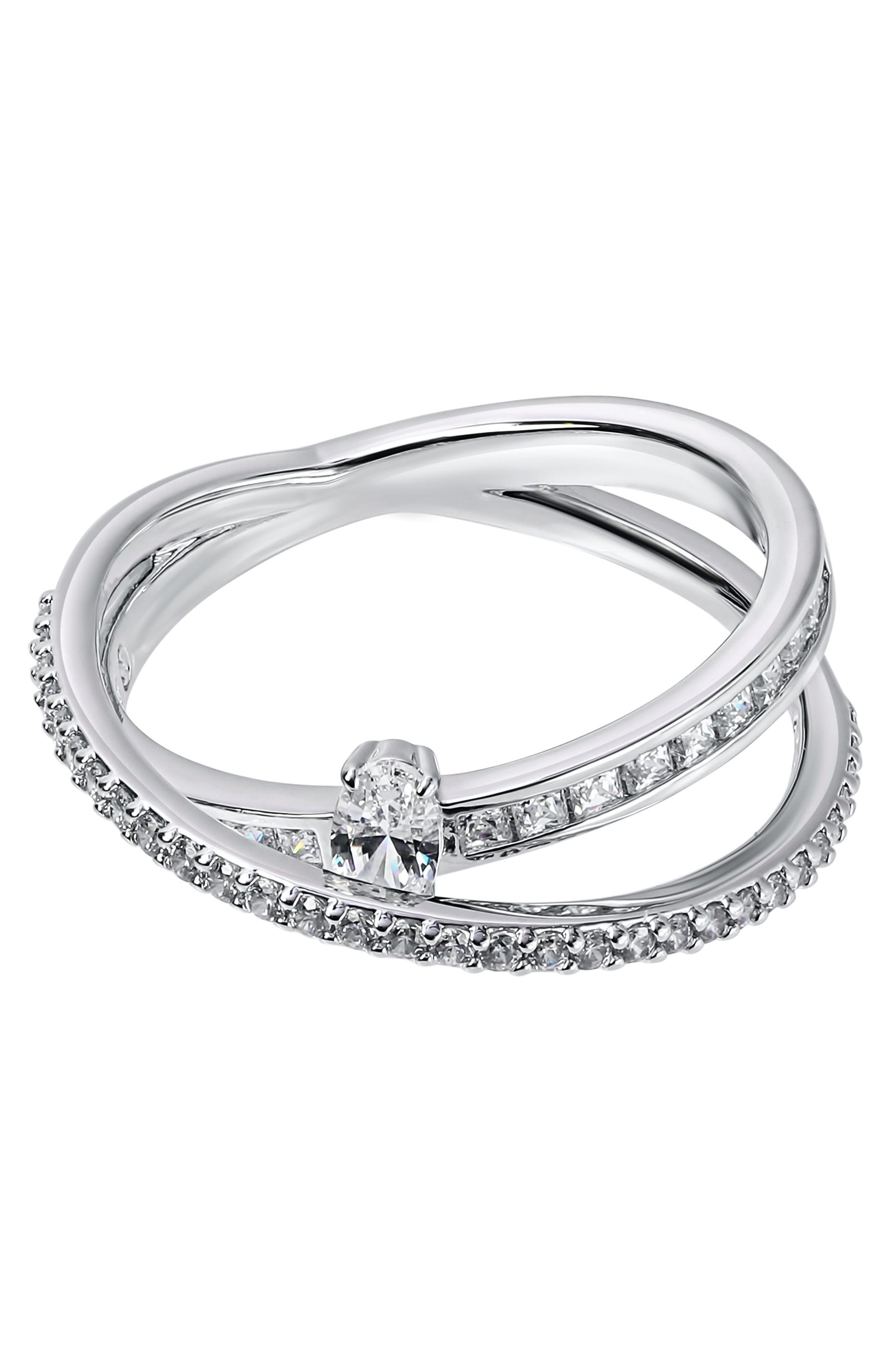 Кольцо hyperbola SWAROVSKI серебряного цвета по цене 21400 руб., арт. 5691231, фото 1 Кольцо hyperbola SWAROVSKI, арт. 5691231, фото 1