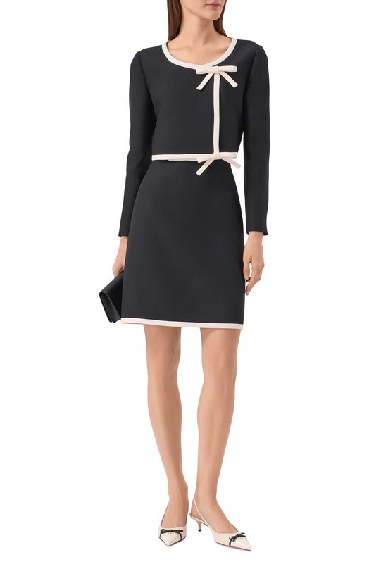 Жакет из шерсти и шелка Valentino 8B3CE545/1CF Чёрно-белый  8B3CE545/1CF Фото 2