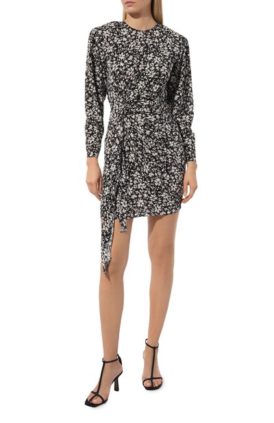 Платье из вискозы ISABEL MARANT ETOILE черно-белого цвета по цене 66350 руб., арт. 23AR00015FB-A3J33E, фото 3 Платье из вискозы ISABEL MARANT ETOILE, арт. 23AR00015FB-A3J33E, фото 3