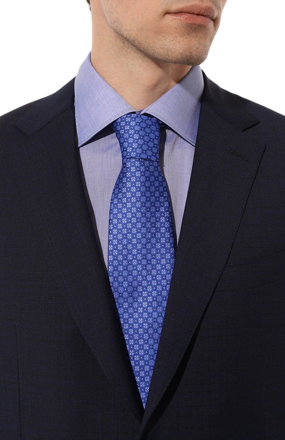 Шелковый галстук STEFANO RICCI синего цвета по цене 30850 руб., арт. CCXL/52017, фото 2 Шелковый галстук STEFANO RICCI, арт. CCXL/52017, фото 2